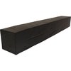 Ekena Millwork Hand Hewn Faux Wood Fireplace Mantel, Premium Ebony, 4"H x 6"D x 60"W MANUHH04X06X60ZB